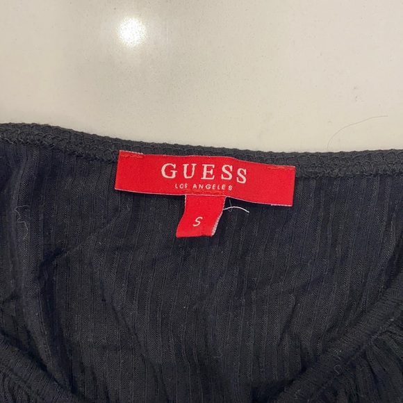 Black Ruffled Guess Blouse - Picture 2 of 2